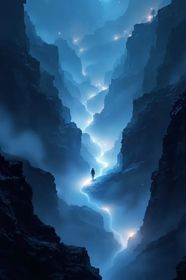 夜雾深谷